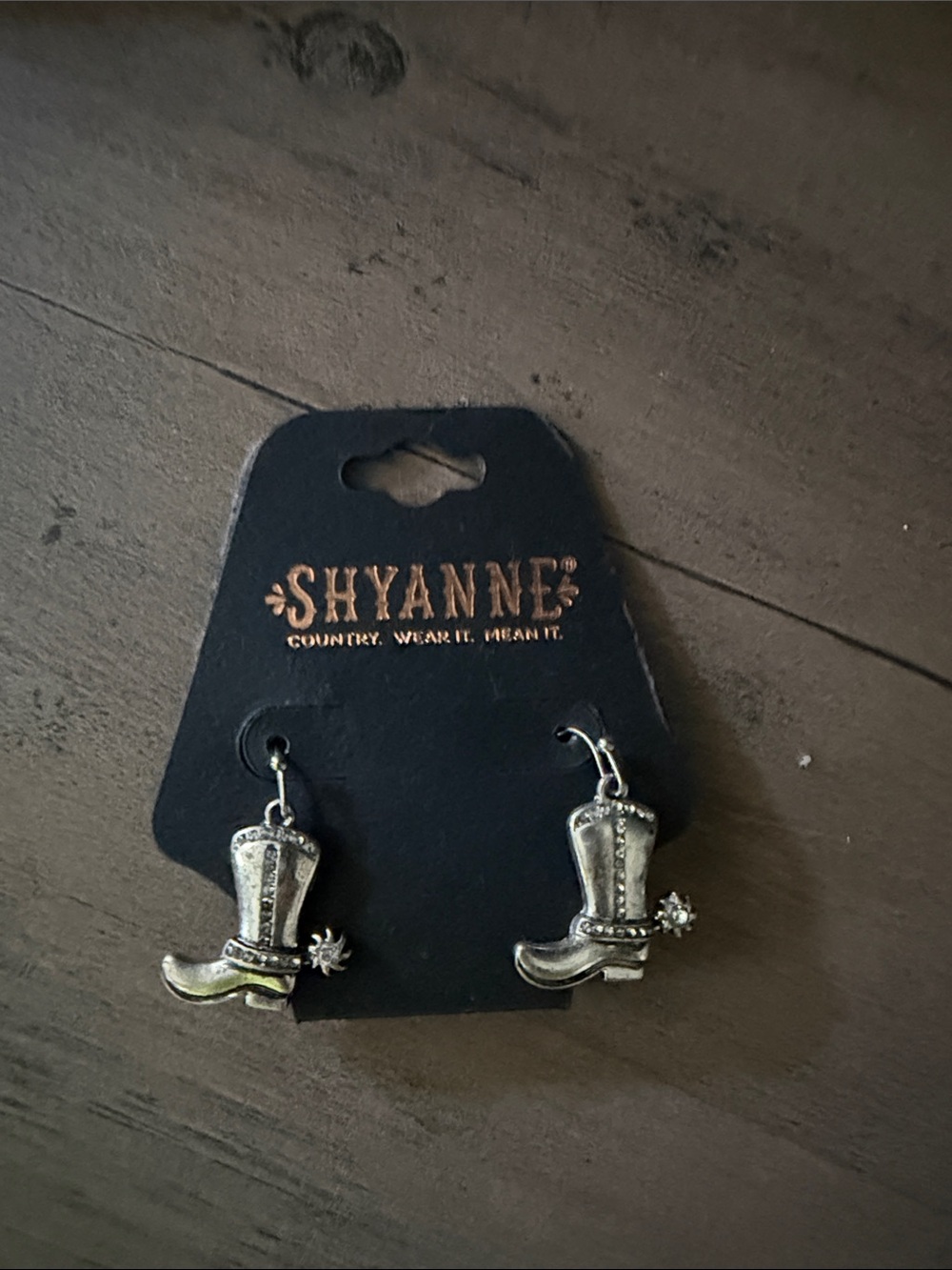 Shyanne Silver Western Cowboy Boot Dangle Earrings
